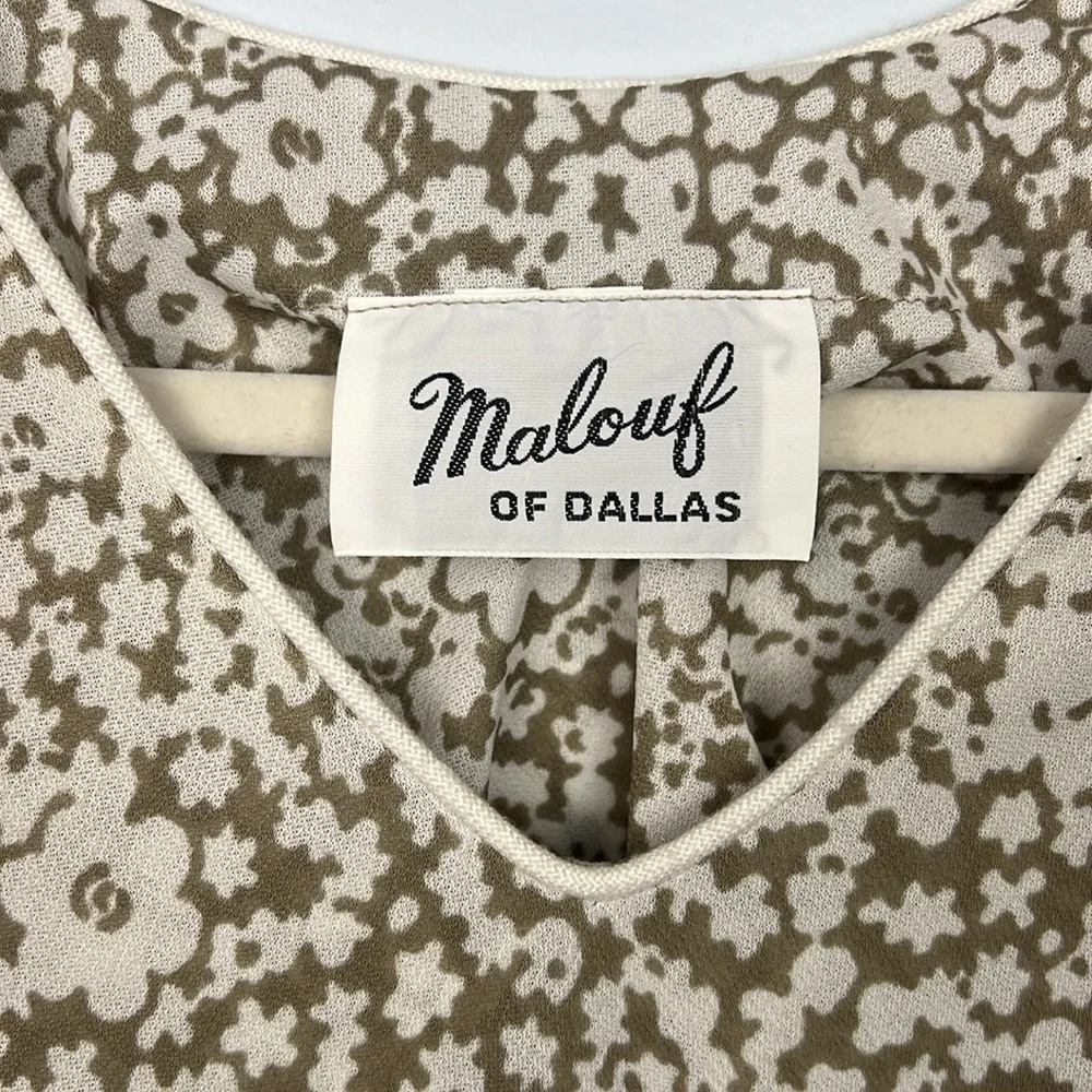 Malouf of Dallas vintage belted floral dress medium